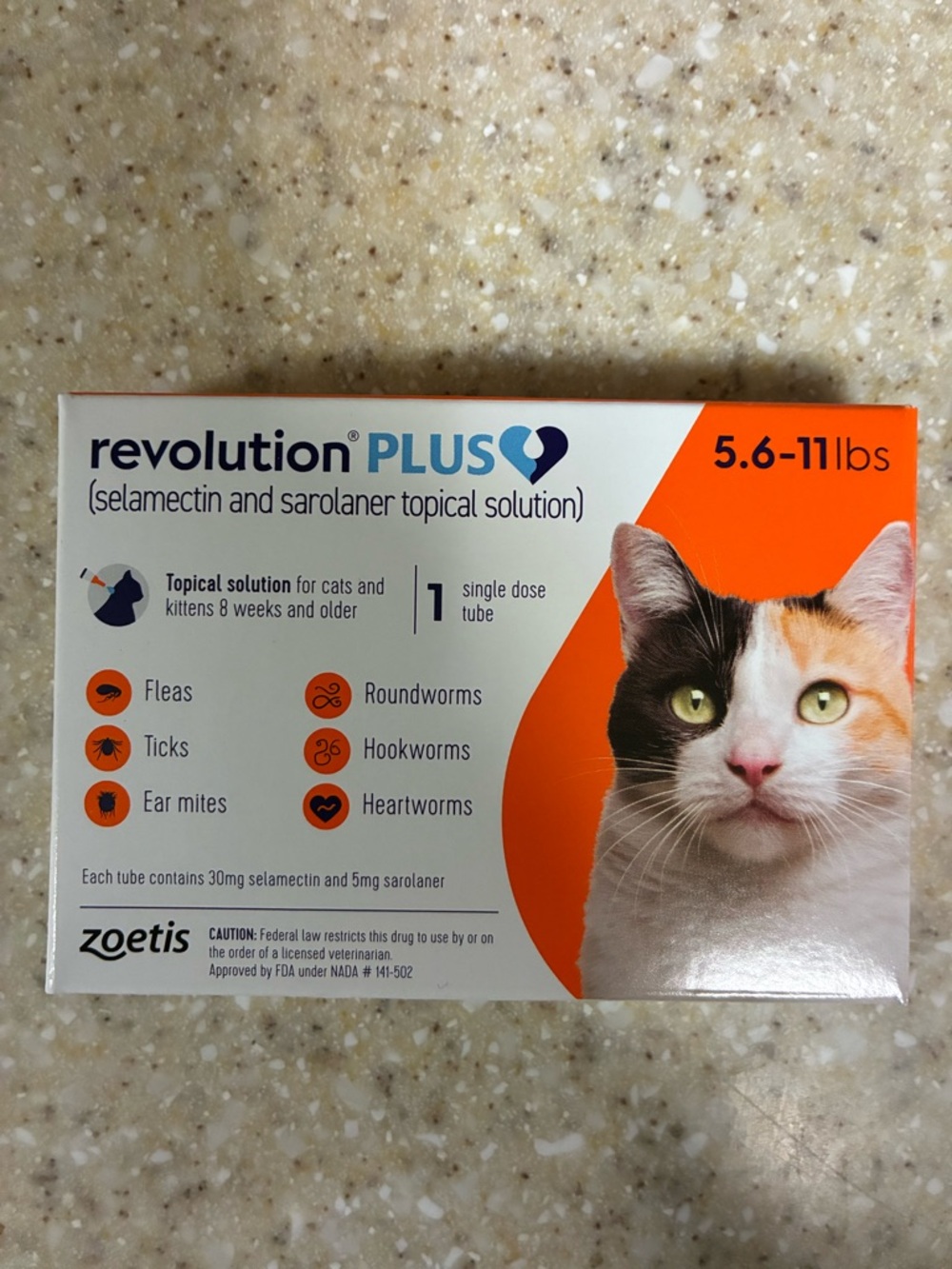 Revolution PLUS Topical Solution for Cats 5.6-11 lbs - SINGLE DOSE